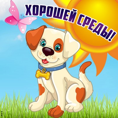 Открытка чудесная картинка  со средой