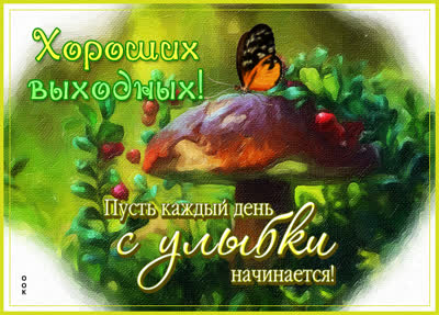 Postcard чудесная картинка хороших выходных