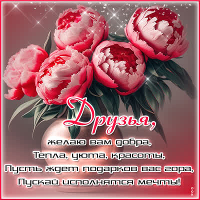 Postcard чудесная открытка друзья желаю вам добра