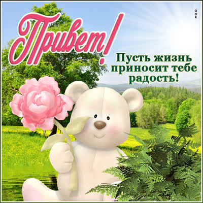 Postcard чудная картинка пусть жизнь приносит тебе радость