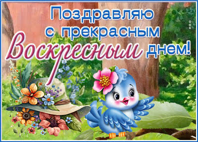 Postcard чудная открытка с прекрасным воскресным днем
