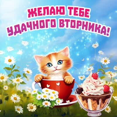 Picture чудная открытка желаю тебе удачного вторника