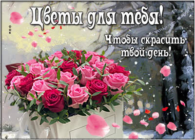 Postcard душевная картинка цветы для тебя
