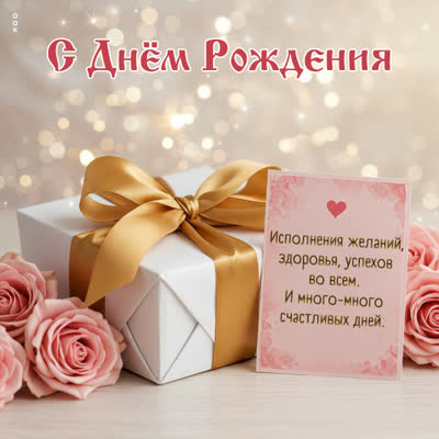 Postcard исполнения желаний, здоровья, успехов во всем. с днем рождения