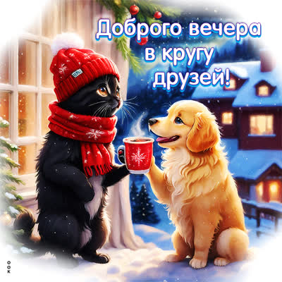 Picture изумительная картинка доброго вечера в кругу друзей