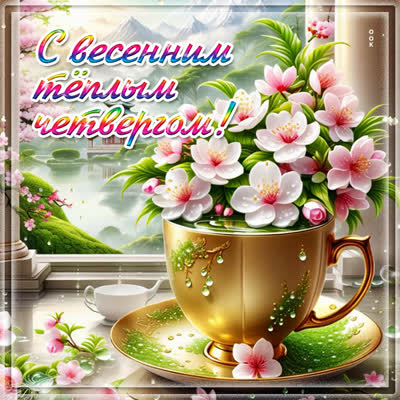 Picture картинка четверг, пусть день будет ярким и продуктивным