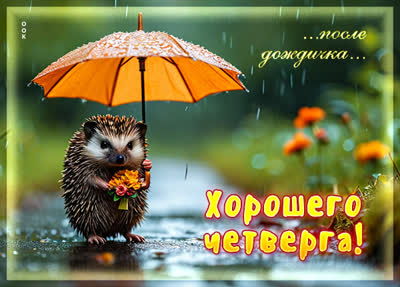 Postcard картинка четверг, пусть этот день принесёт удачу