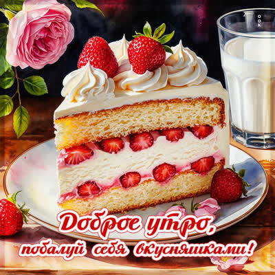 Picture картинка доброе утро, побалуй себя вкусняшками