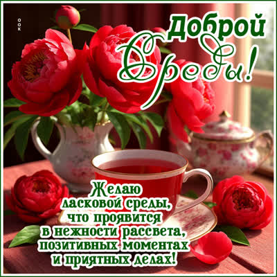 Postcard картинка доброй среды и море приятных дел