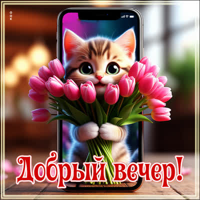 Postcard картинка добрый вечер и приятного отдыха