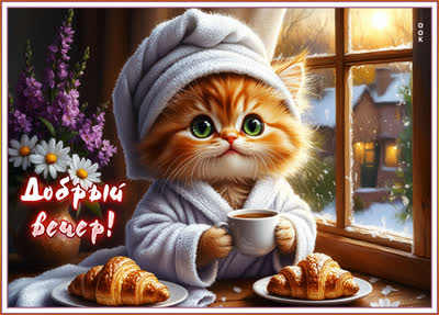 Postcard картинка милого вечерочка