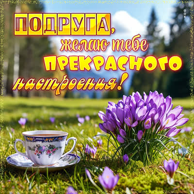 Picture картинка подруге с пожеланиями настроения!