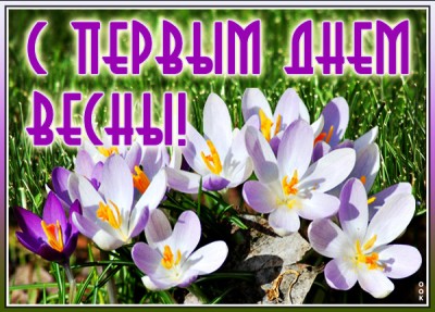 Открытка картинка поздравление с первым днём весны