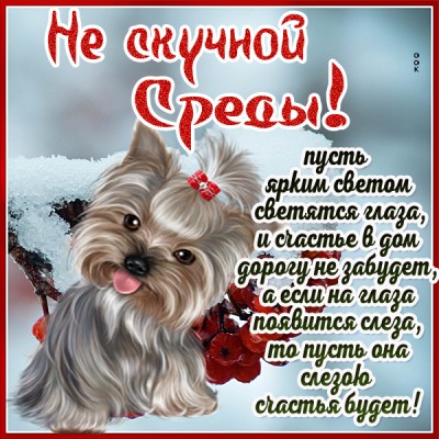 Картинка картинка поздравление со средой