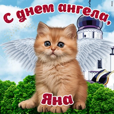 Открытка картинка поздравления с именинами яне