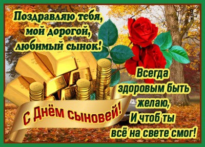 Открытка картинка пожелания с днём сыновей