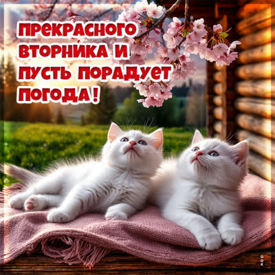 Postcard картинка прекрасного вторника и пусть порадует погода