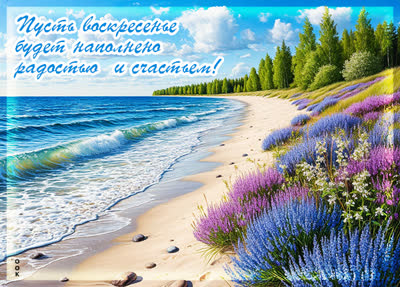 Postcard картинка пусть воскресенье будет радостным