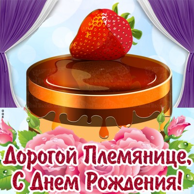 Открытка картинка с днём рождения дорогая племянница