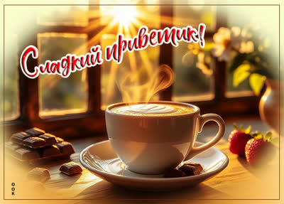 Postcard картинка сладкий приветик