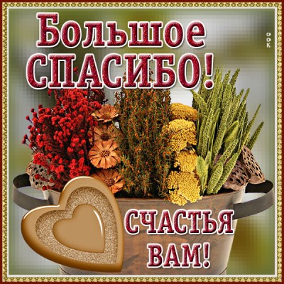 Картинка картинка спасибо от души