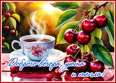 Postcard картинка теплого вечерочка