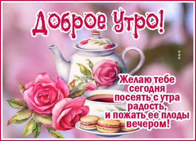 Postcard картинка утра доброго, полного сияния
