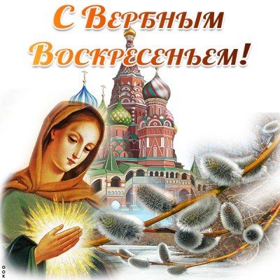 Открытка картинка в вербный праздник желаю удачи сполна