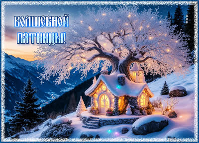 Postcard картинка волшебной, как зима, пятницы