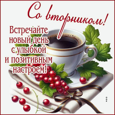 Postcard картинка встречайте новый день с улыбкой