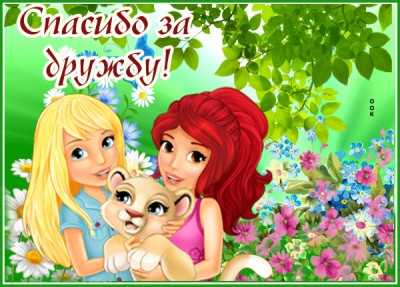 Открытка красивая картинка спасибо за дружбу со мной