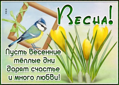 Открытка красивая открытка прекрасной весны