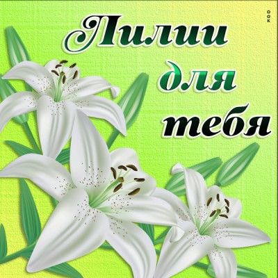 Открытка лилии для настроения