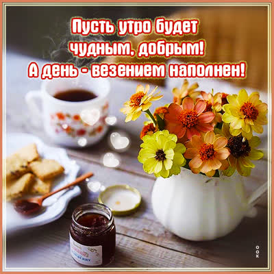 Postcard милая открытка пусть утро будет добрым