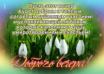 Postcard милая открытка пусть вечер будет добрым