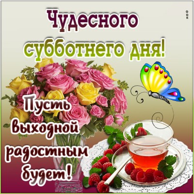 Открытка необычная картинка чудесной субботы