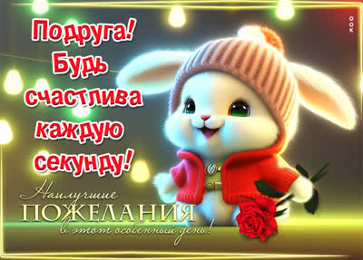 Postcard очаровательная открытка будь счастлива каждую секунду