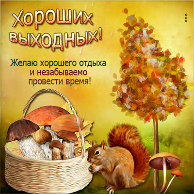 Picture очаровательная открытка хороших выходных