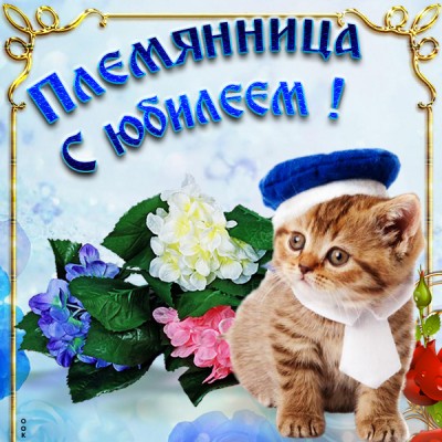 Открытка оригинальная открытка с юбилеем для племяннице