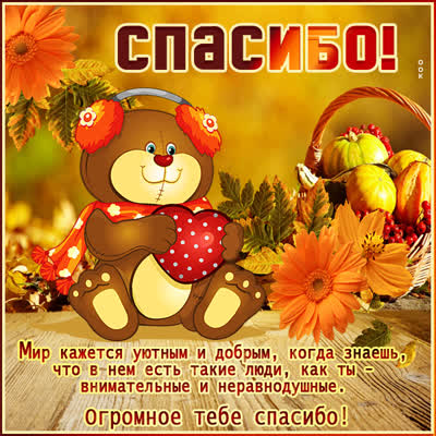 Postcard открытка благодарю за всё