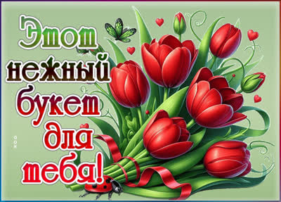 Postcard открытка цветы для хорошего настроения и вдохновения