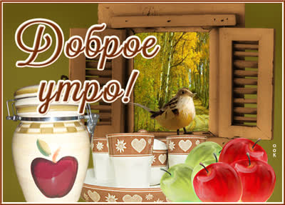 Postcard открытка доброе утро с птичкой