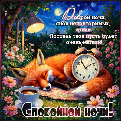 Postcard открытка доброй ночи, снов неповторимых