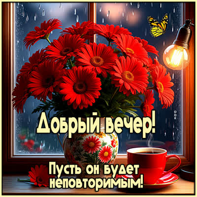 Picture открытка добрый вечер, пусть он будет неповторимым