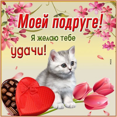 Открытка открытка любимой подружке