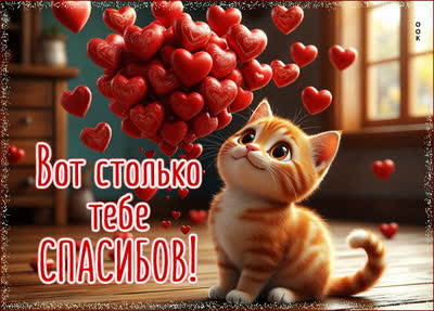 Picture открытка много-много тебе спасибов