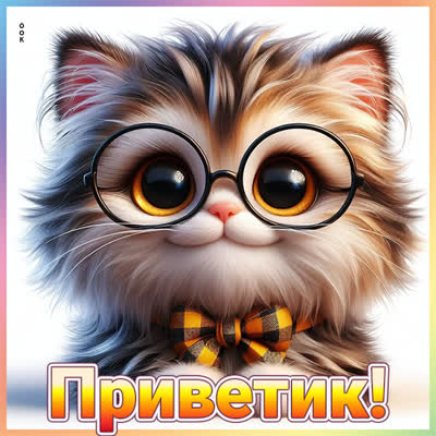 Picture открытка привет, с улыбкой и хорошим настроением