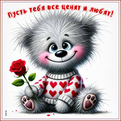 Picture открытка пусть тебя все ценят и любят