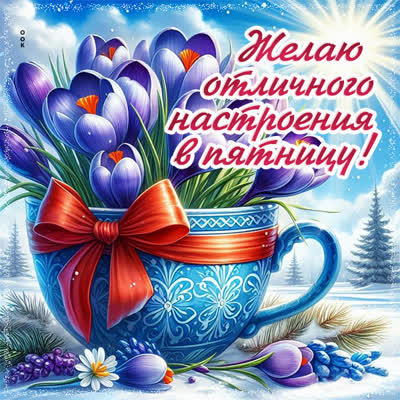 Picture открытка пятница, с пожеланиями отличного настроения!