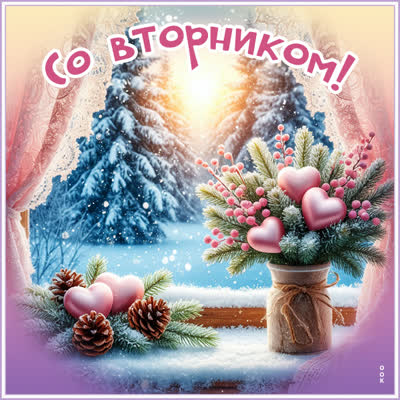 Picture открытка со вторником, зимнего настроения
